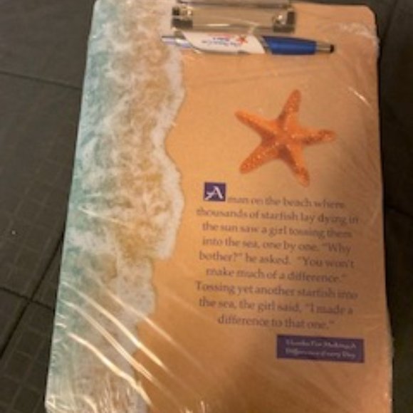 Plastic Clipboard A4 Letter Size, Starfish Seashell Beach - Picture 2 of 7